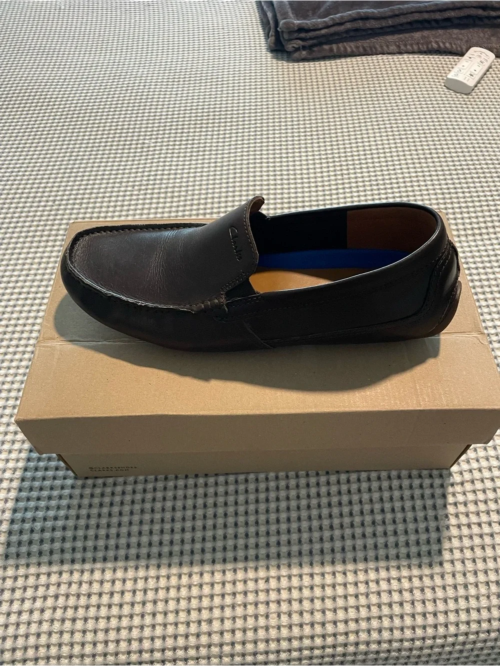 Clarks Markman Plain Men's Dark Brown Leather Slip-On Loafers